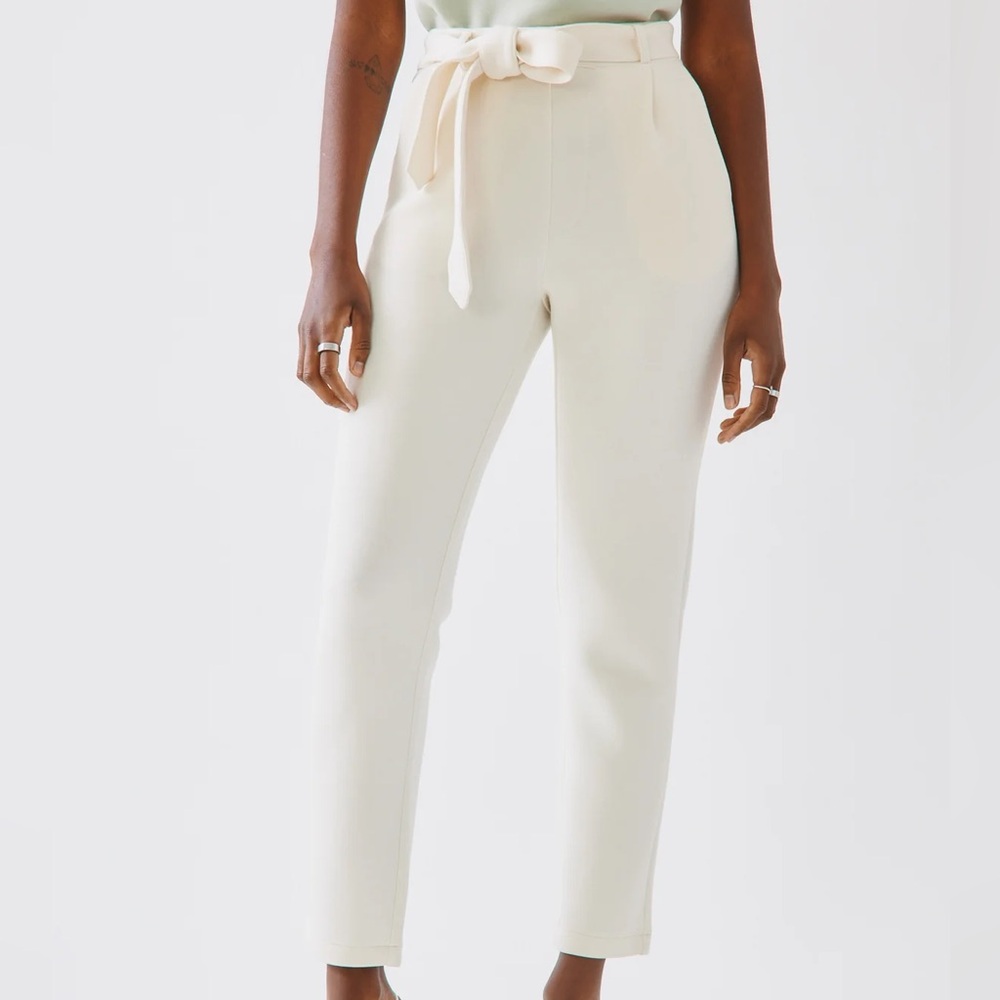 Comfortable Work Trouser Pants Cream XS